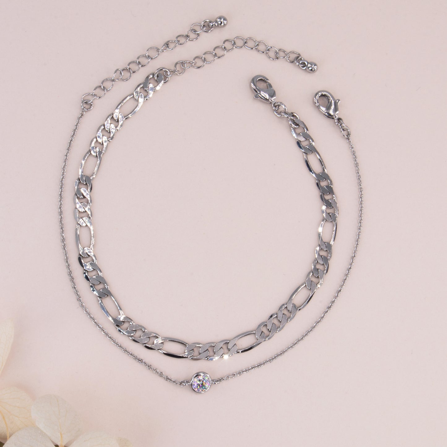 Layered Chain Bracelets Set