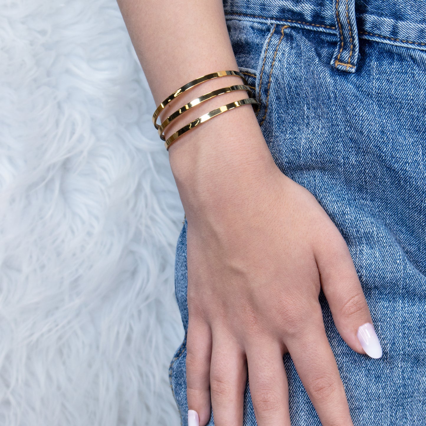 Stacked Layered Cuff Bracelet