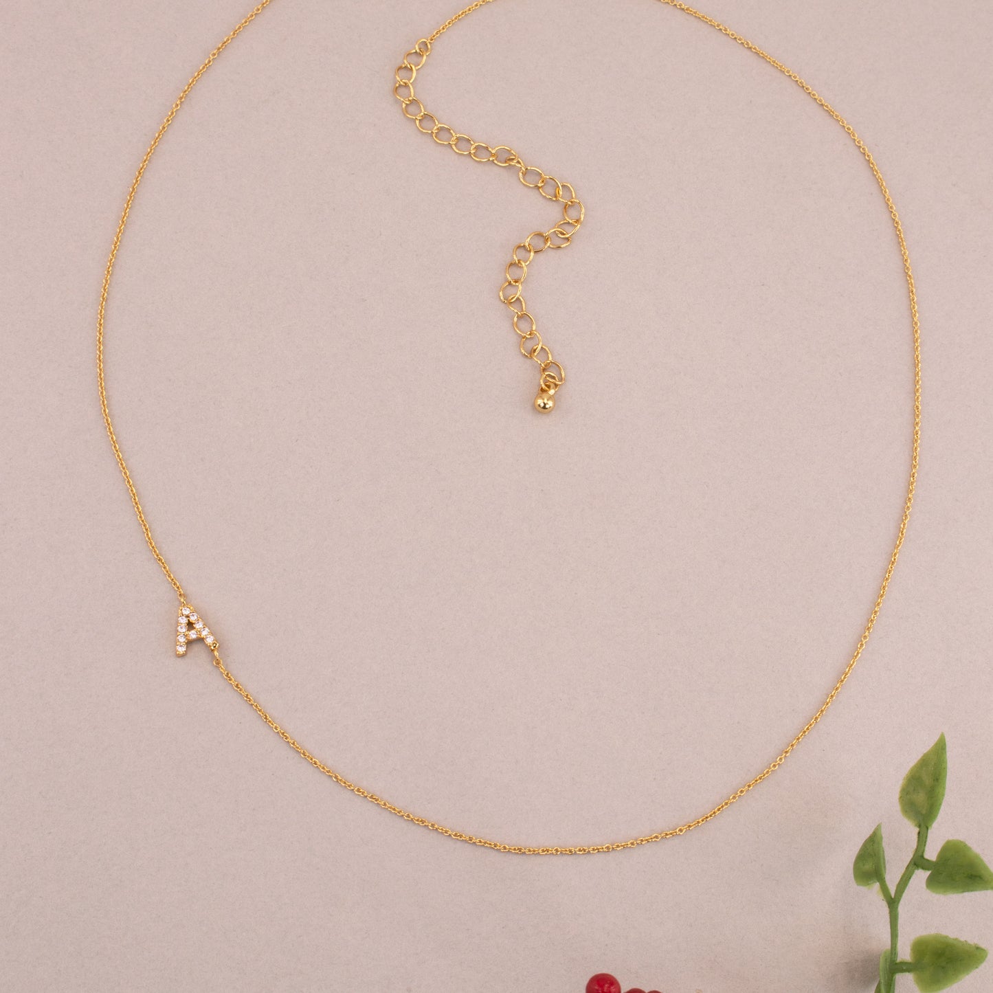 Sideways Initial Necklace