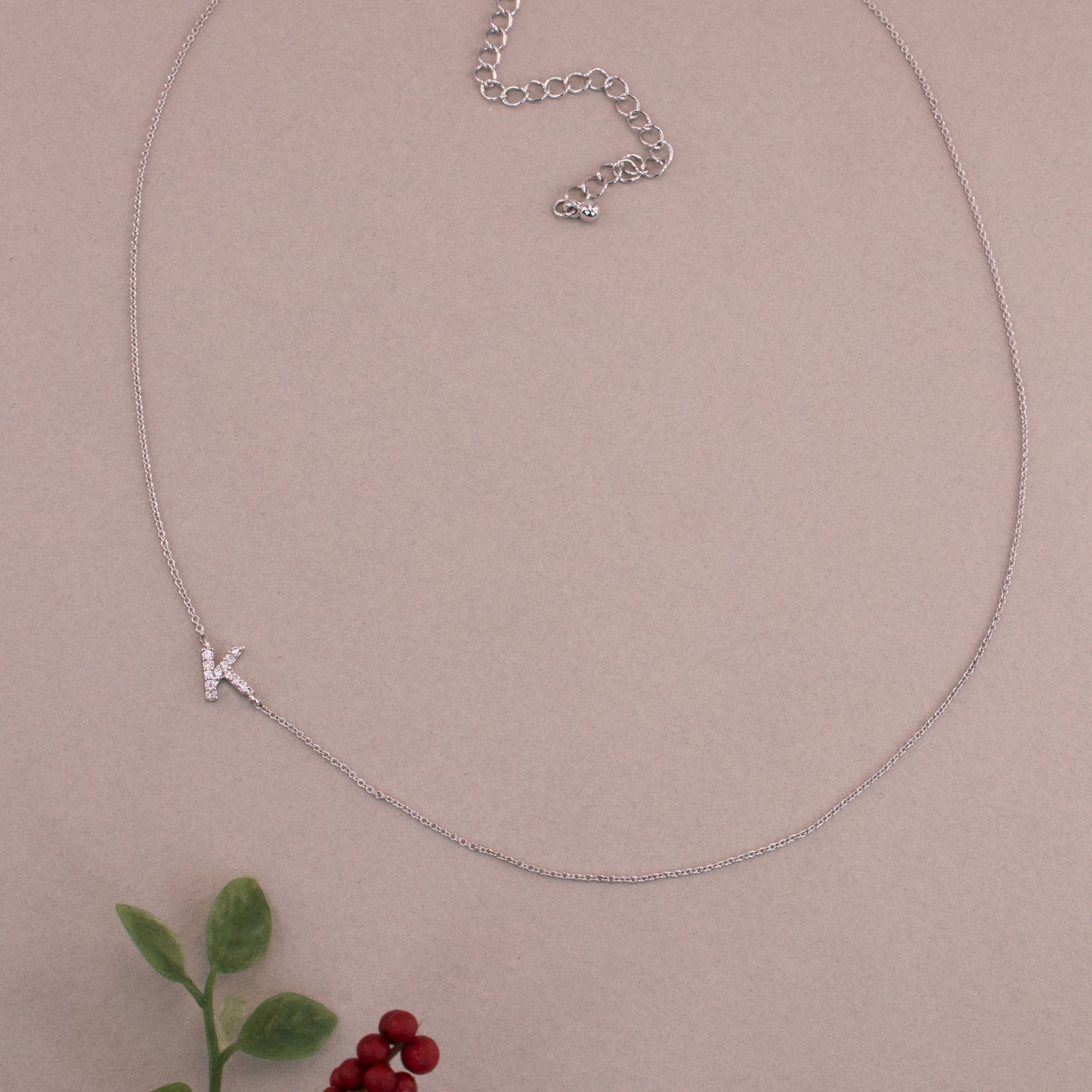 Sideways Initial Necklace