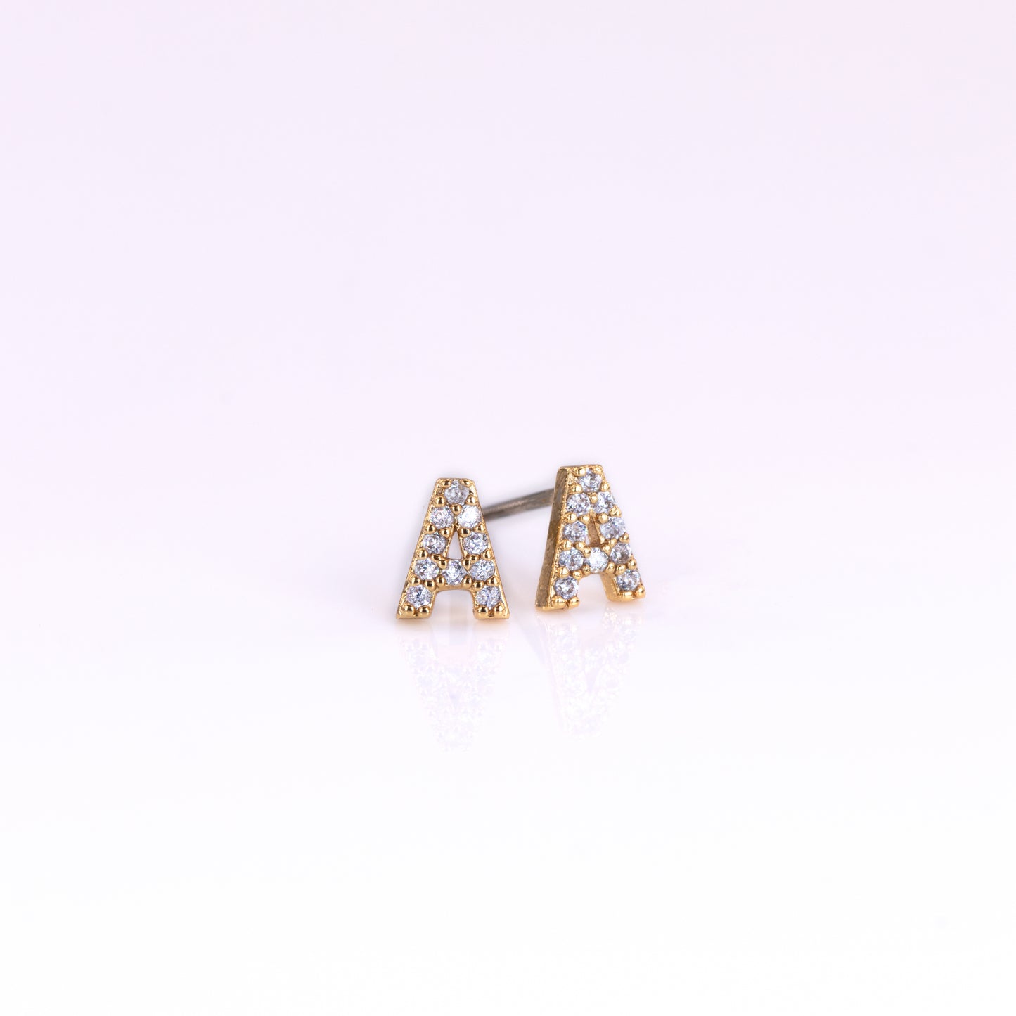 Tiny Initial Stud Earrings