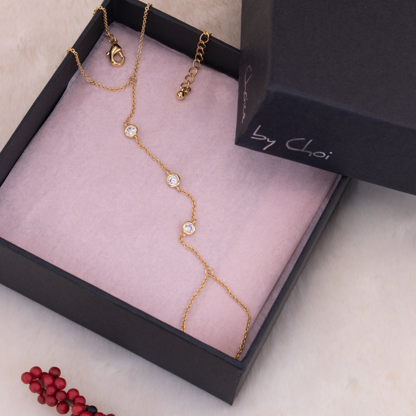 Sparkly Hand Chain Bracelet Ring