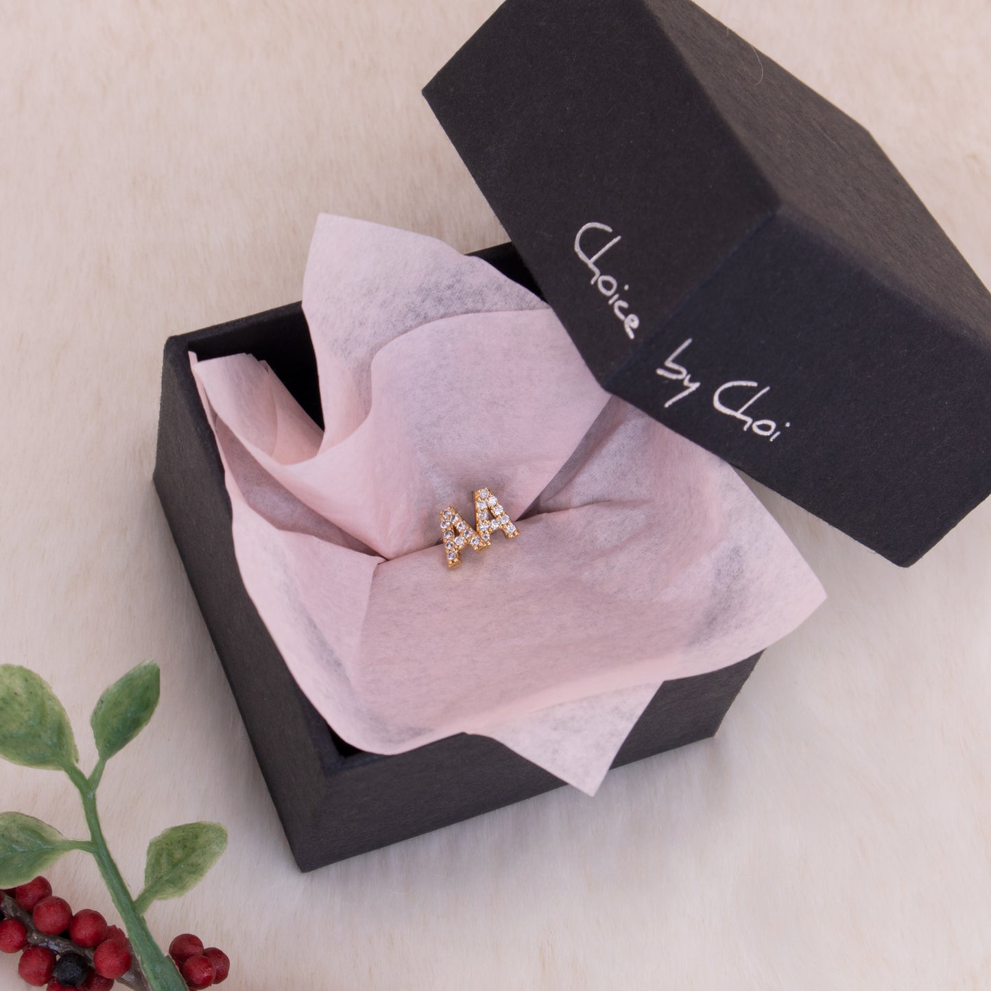 Tiny Initial Stud Earrings