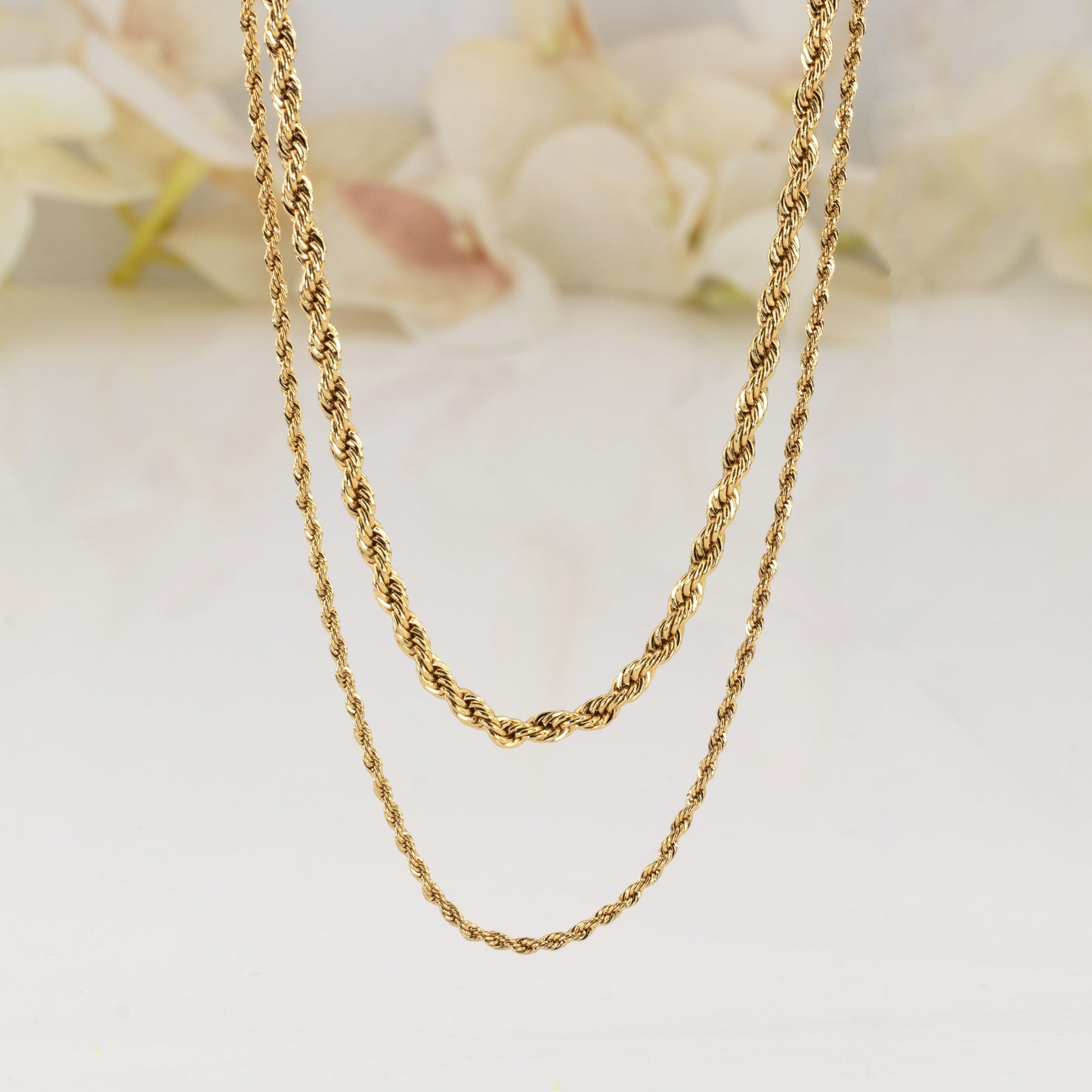 Rope Layered Necklaces Set of 2