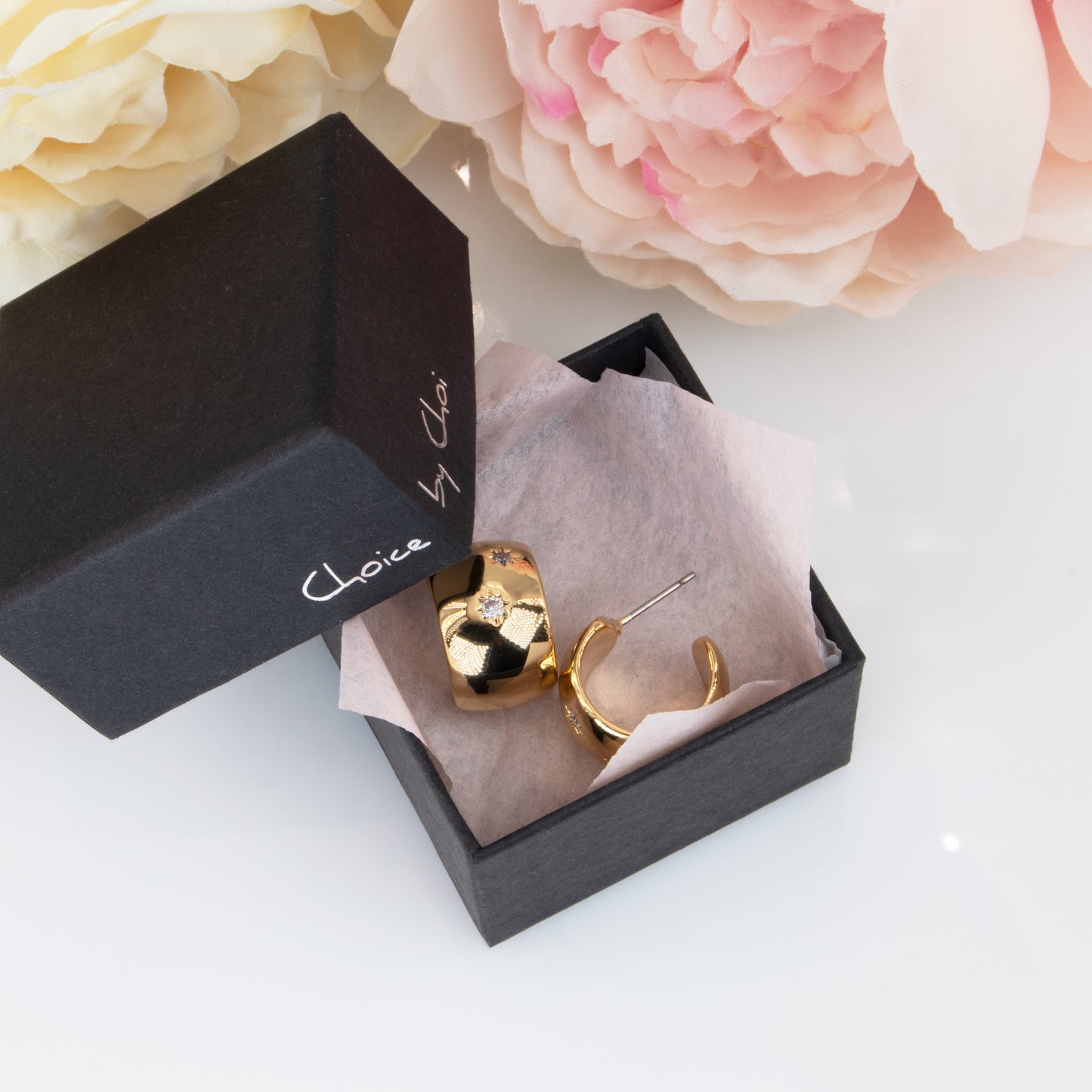 Gold Chubby Hoop Earrings For Women