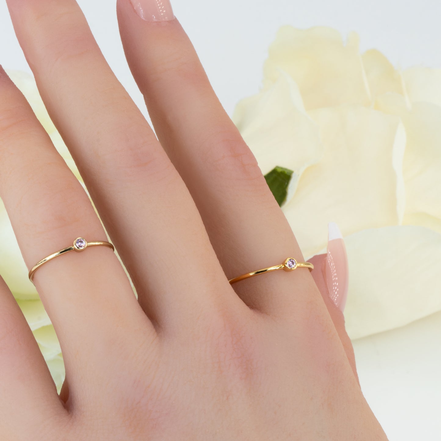 Colorful Gemstone Birthstone Ring
