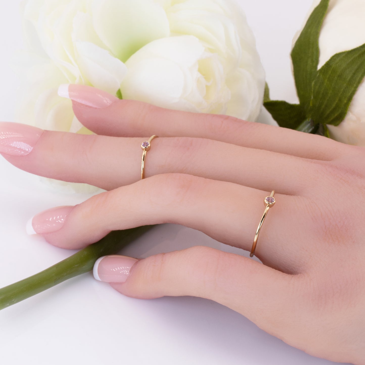 Colorful Gemstone Birthstone Ring