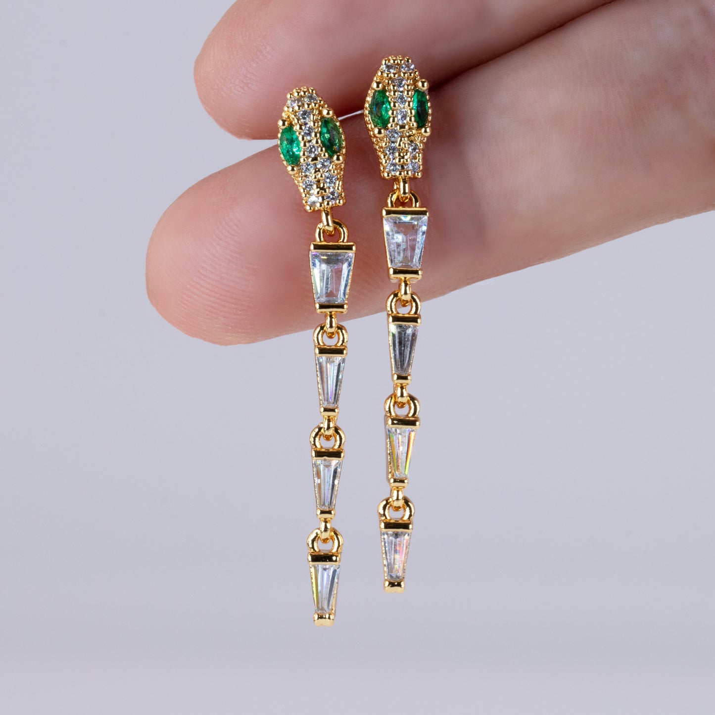 Snake Drop Earrings