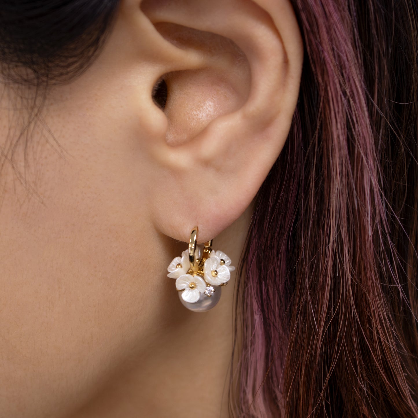 pretty flower earrings gift for bridesmaids