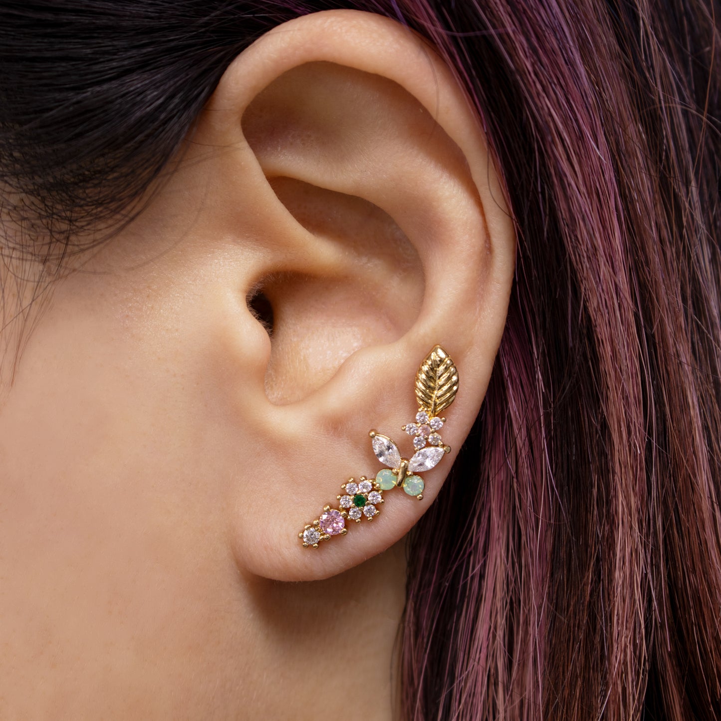 Butterfly Ear Climber Earrings