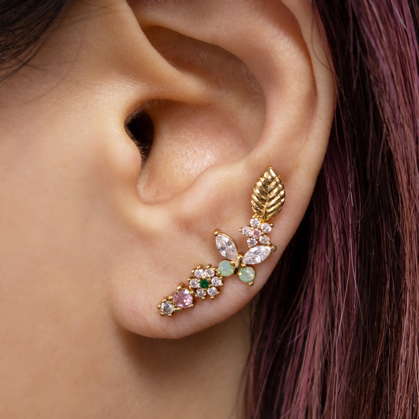 Butterfly Ear Climber Earrings