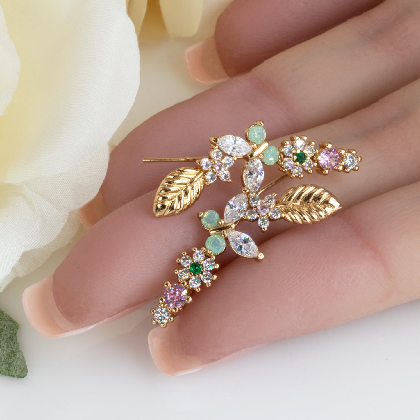 Butterfly Ear Climber Earrings