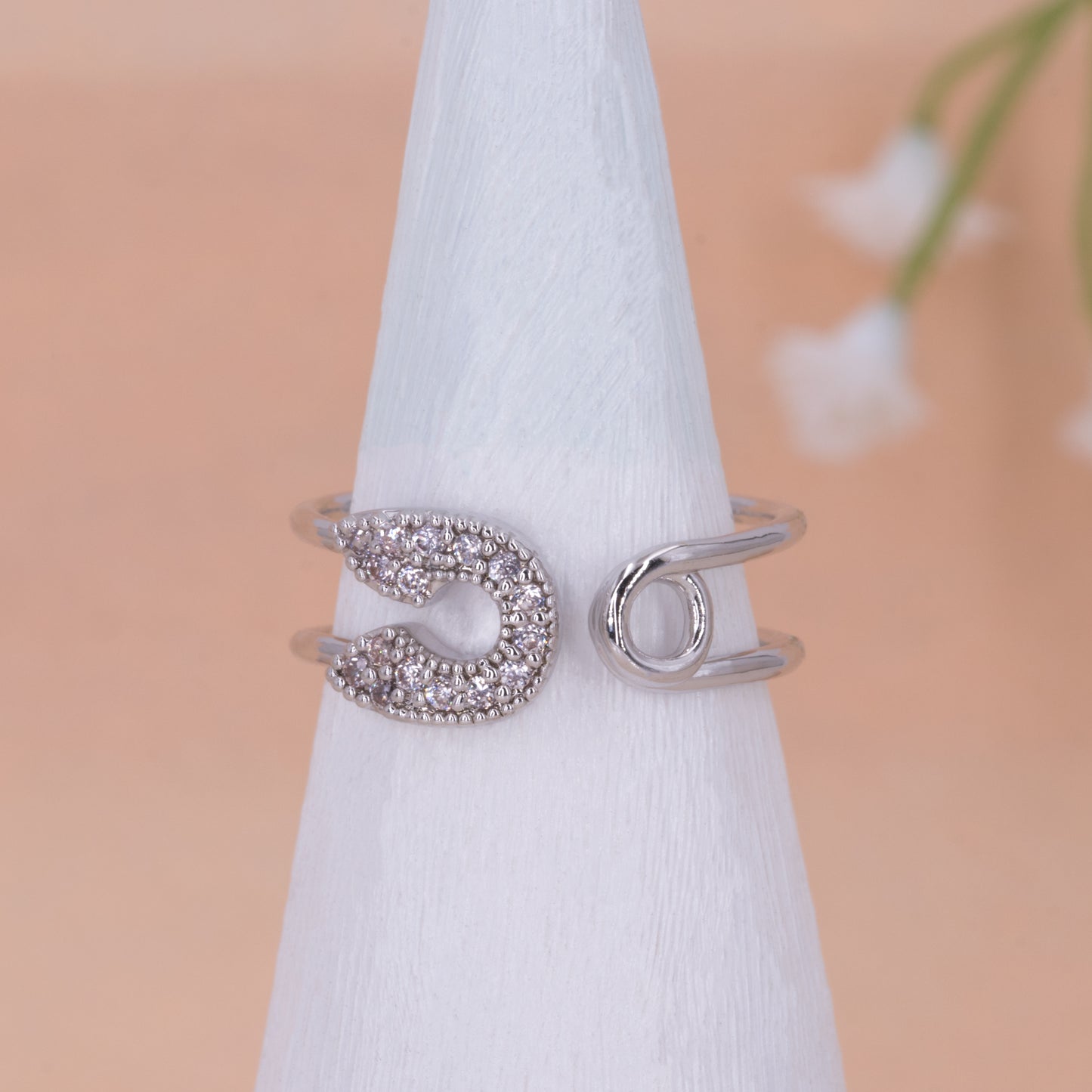 Safety Pin Adjustable Ring