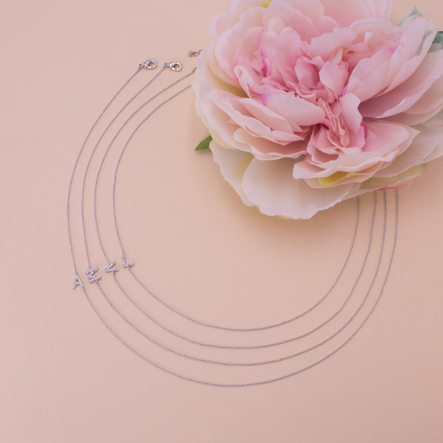 Sideways Initial Necklace
