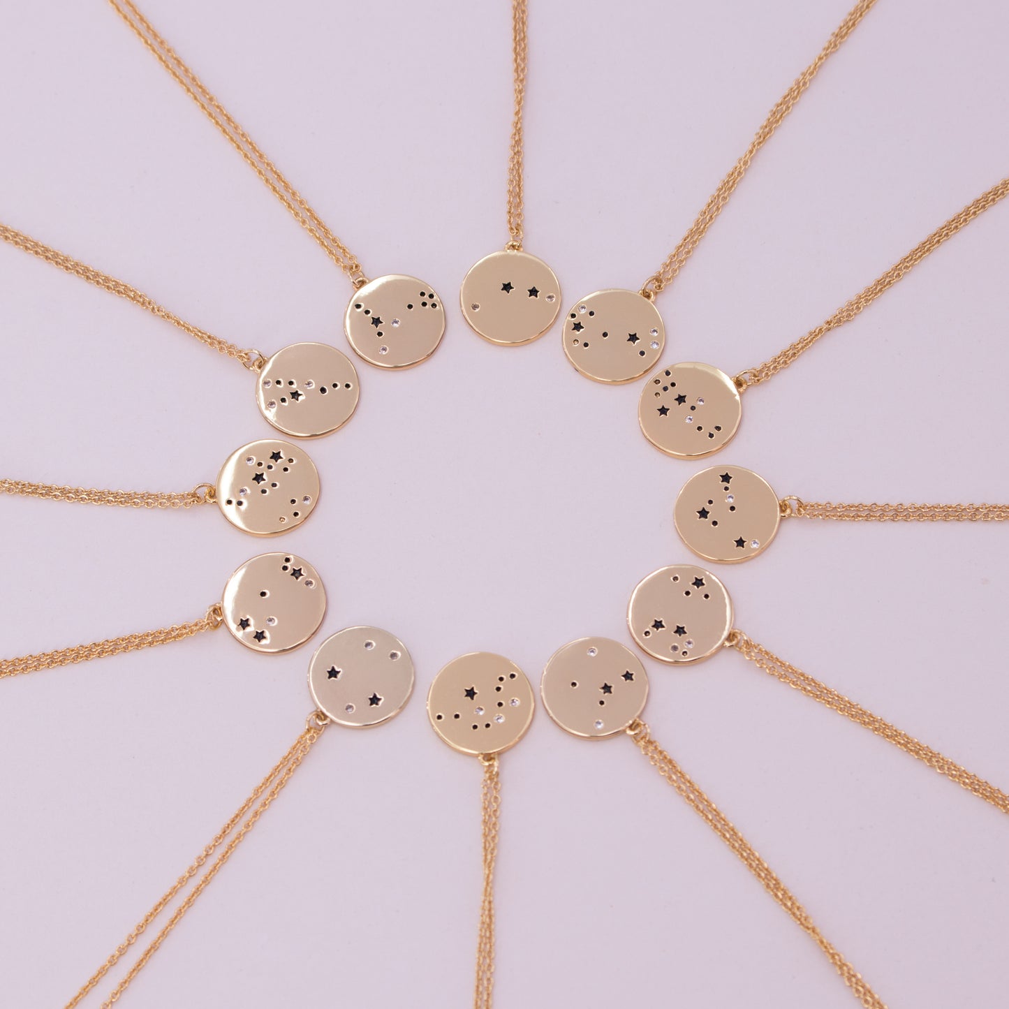 Zodiac Constellation Coin Necklace