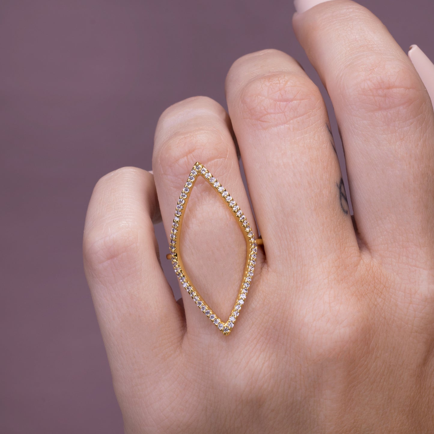 Dainty Diamond Statement Ring