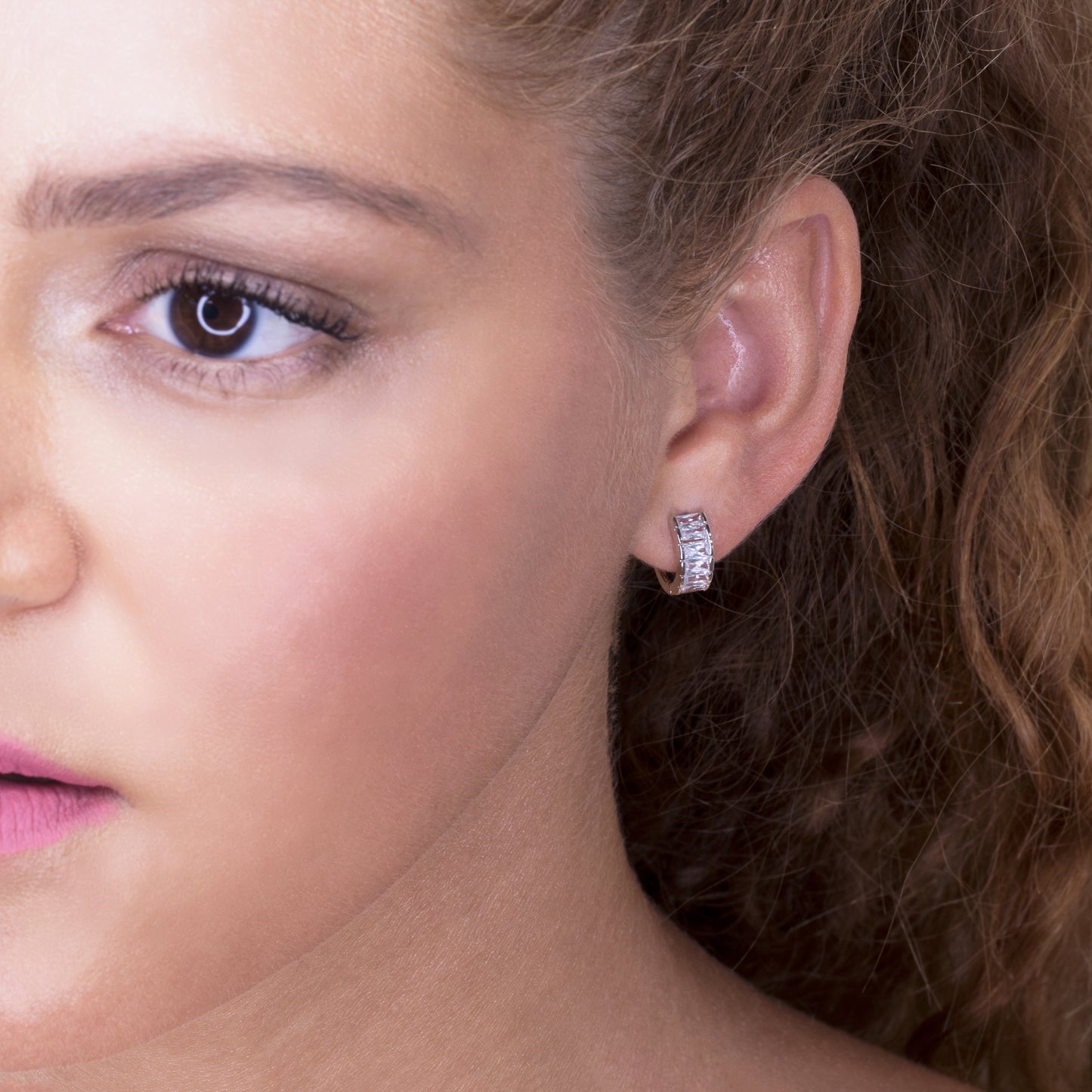 Sparkly Huggie Earrings
