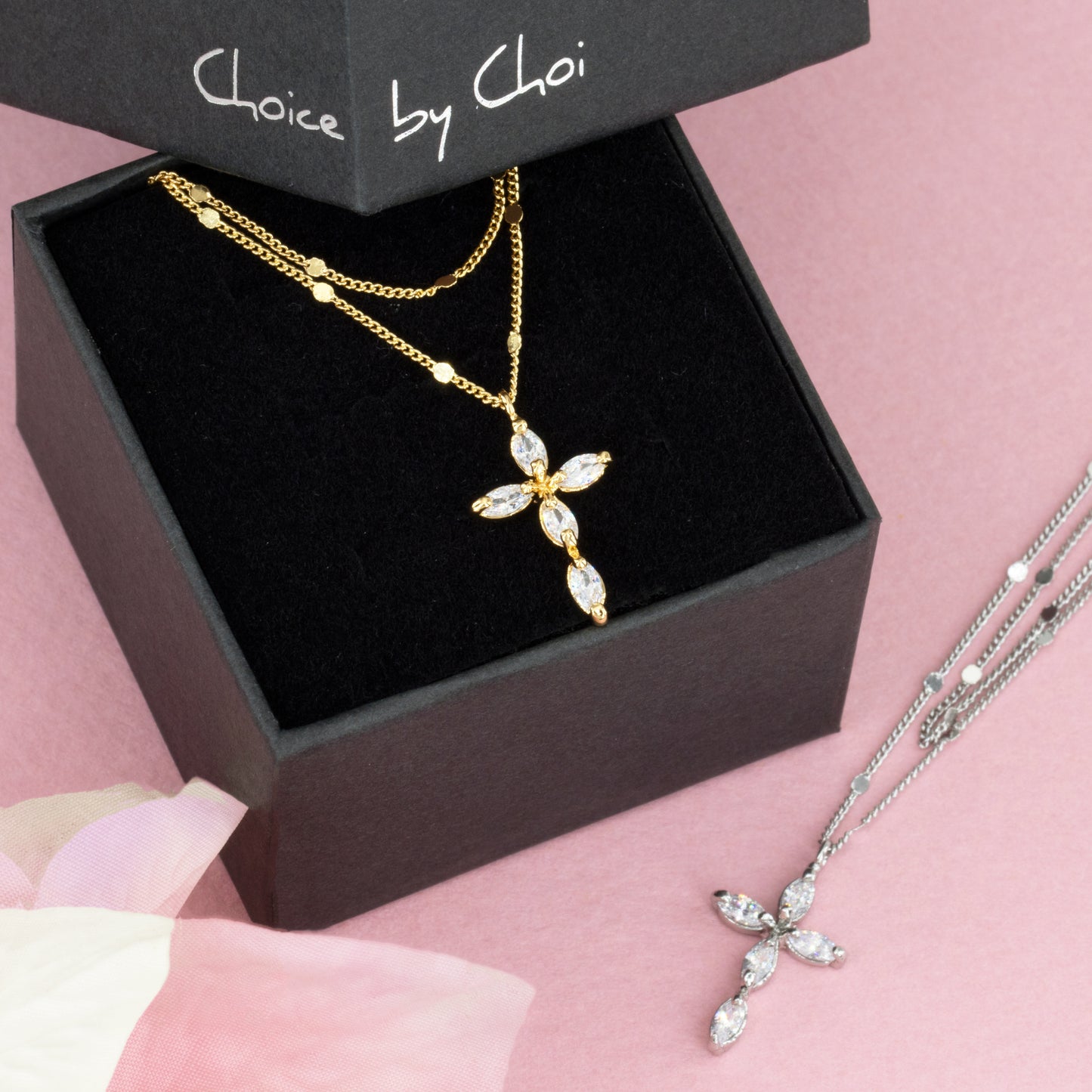 Layered Cross Necklace