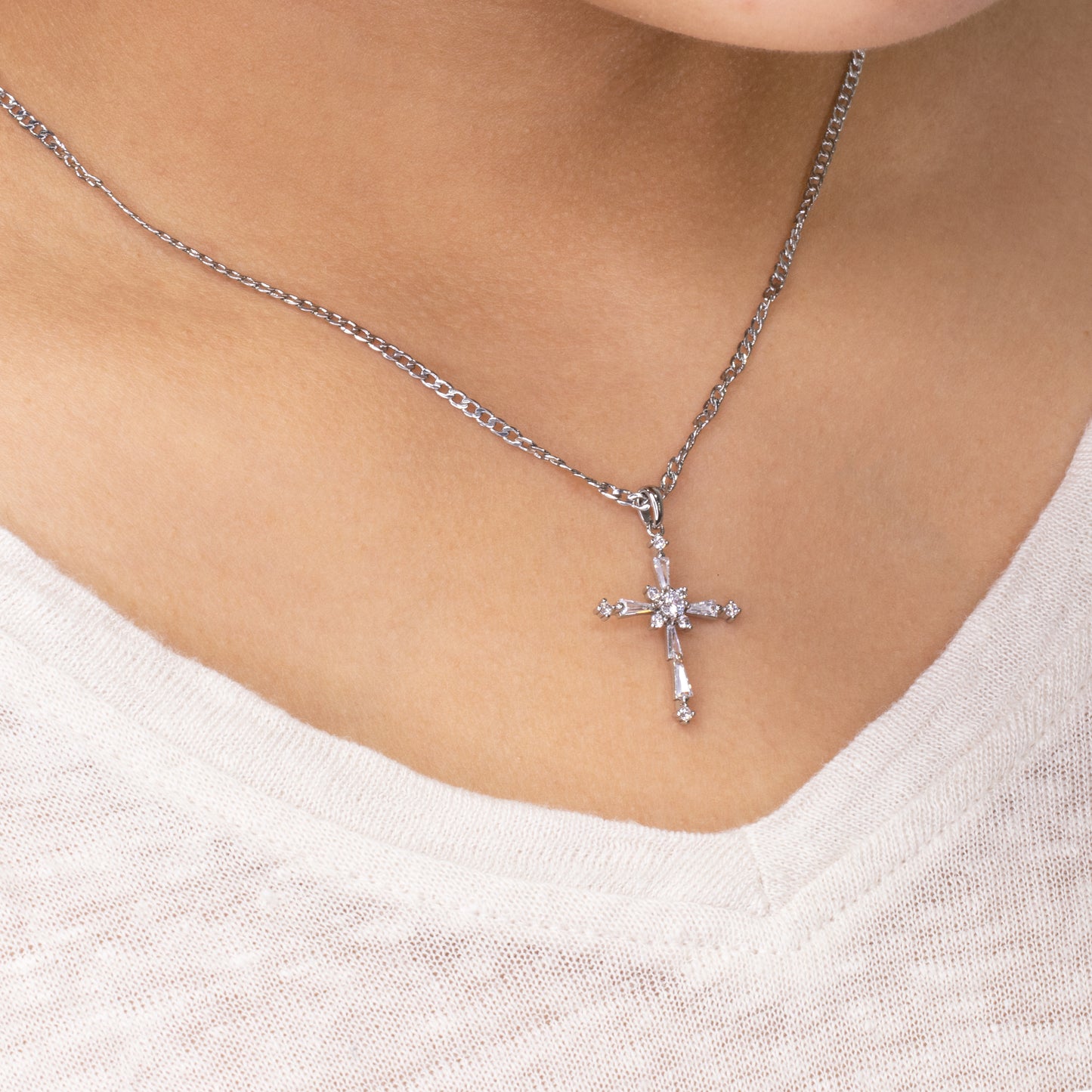 Sparkly Cross Necklace
