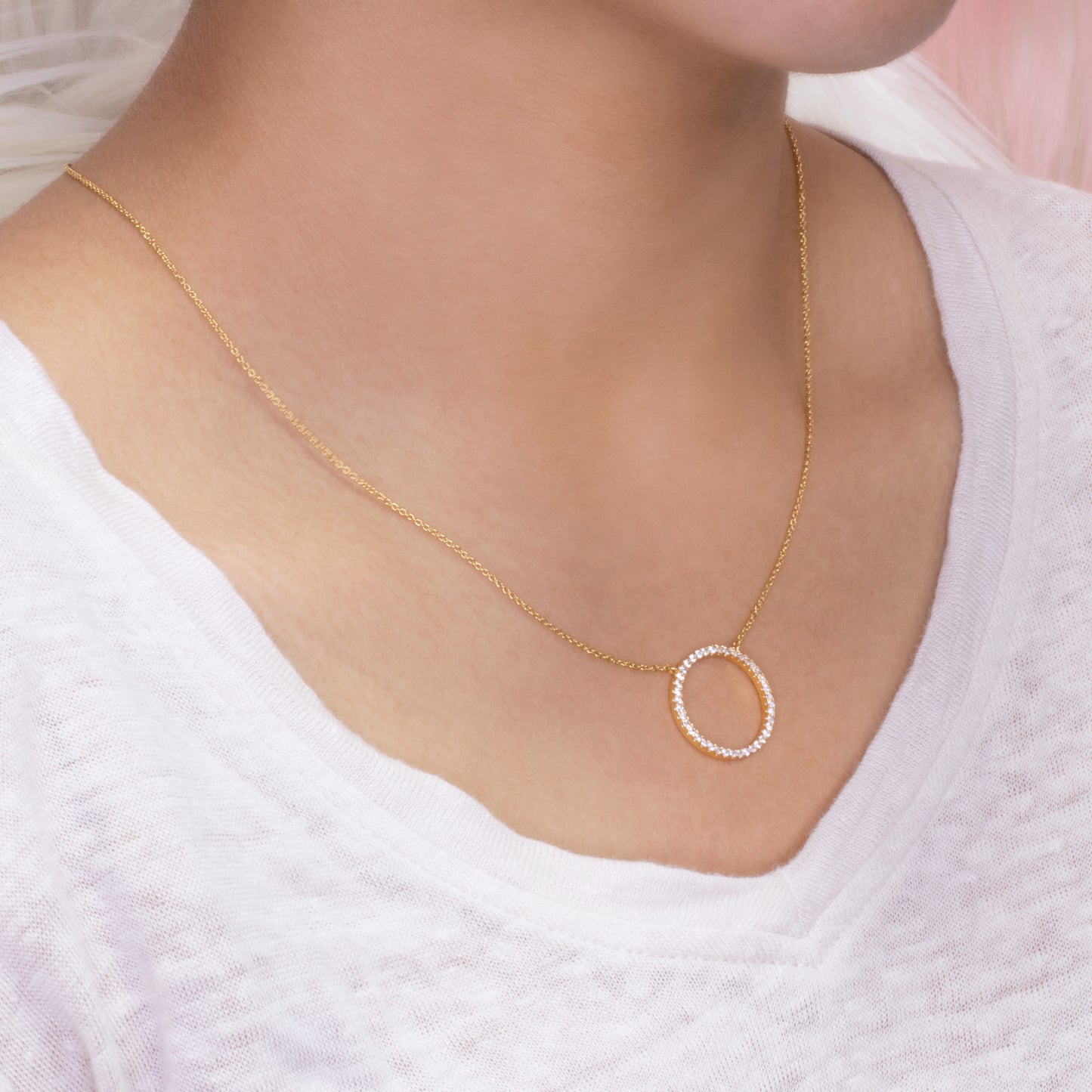 Cut Out Circle Necklace