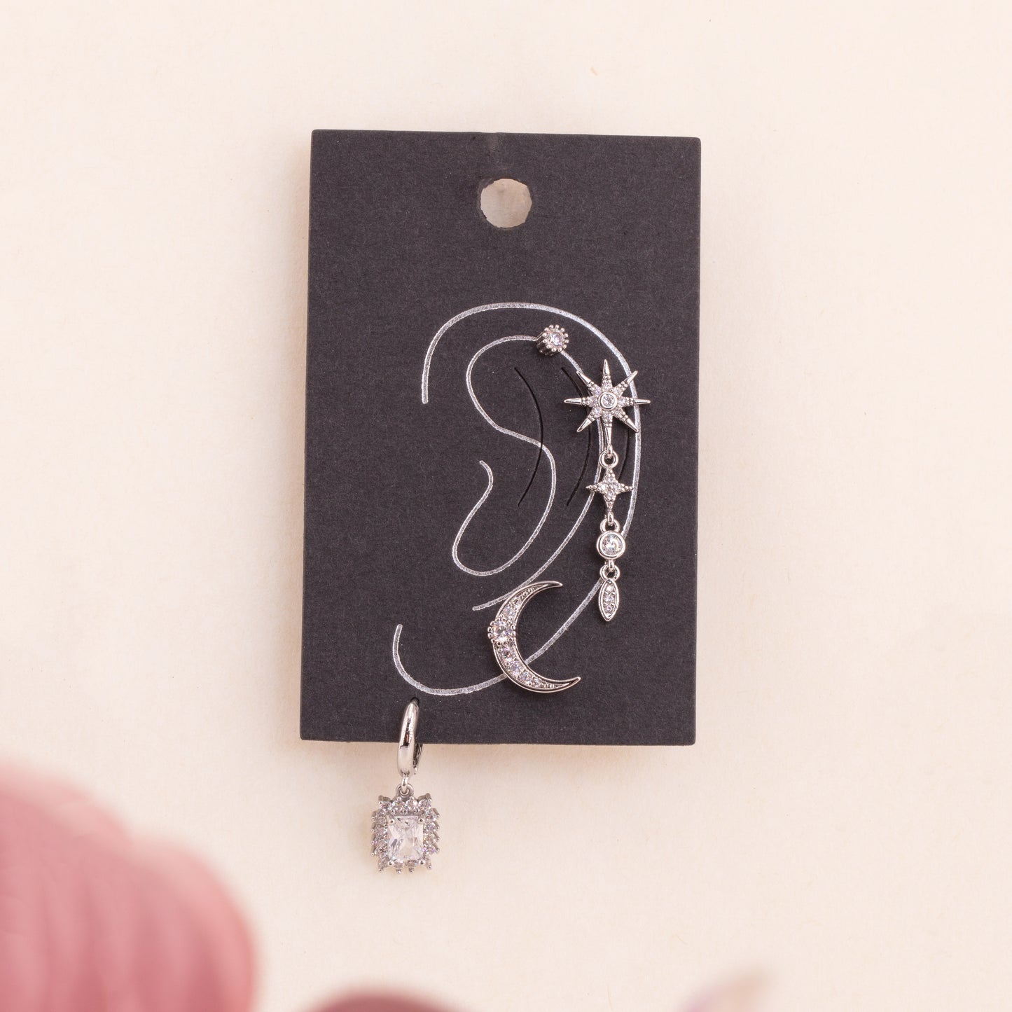 Star, Moon Sun Celestial Earrings Set