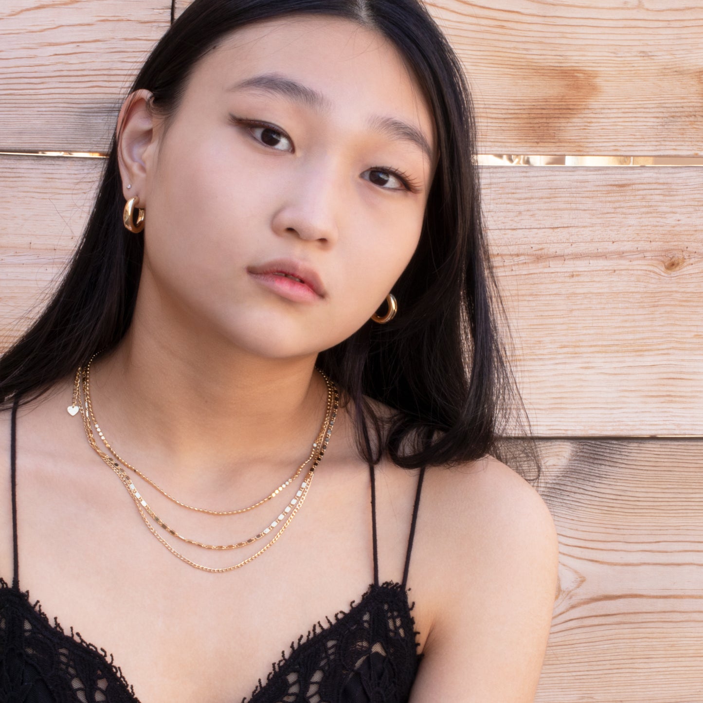 Ball Chain Layered Necklaces Set