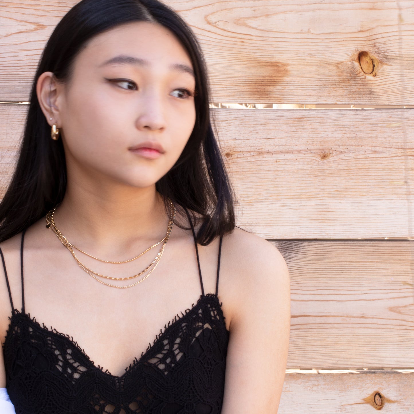 Ball Chain Layered Necklaces Set