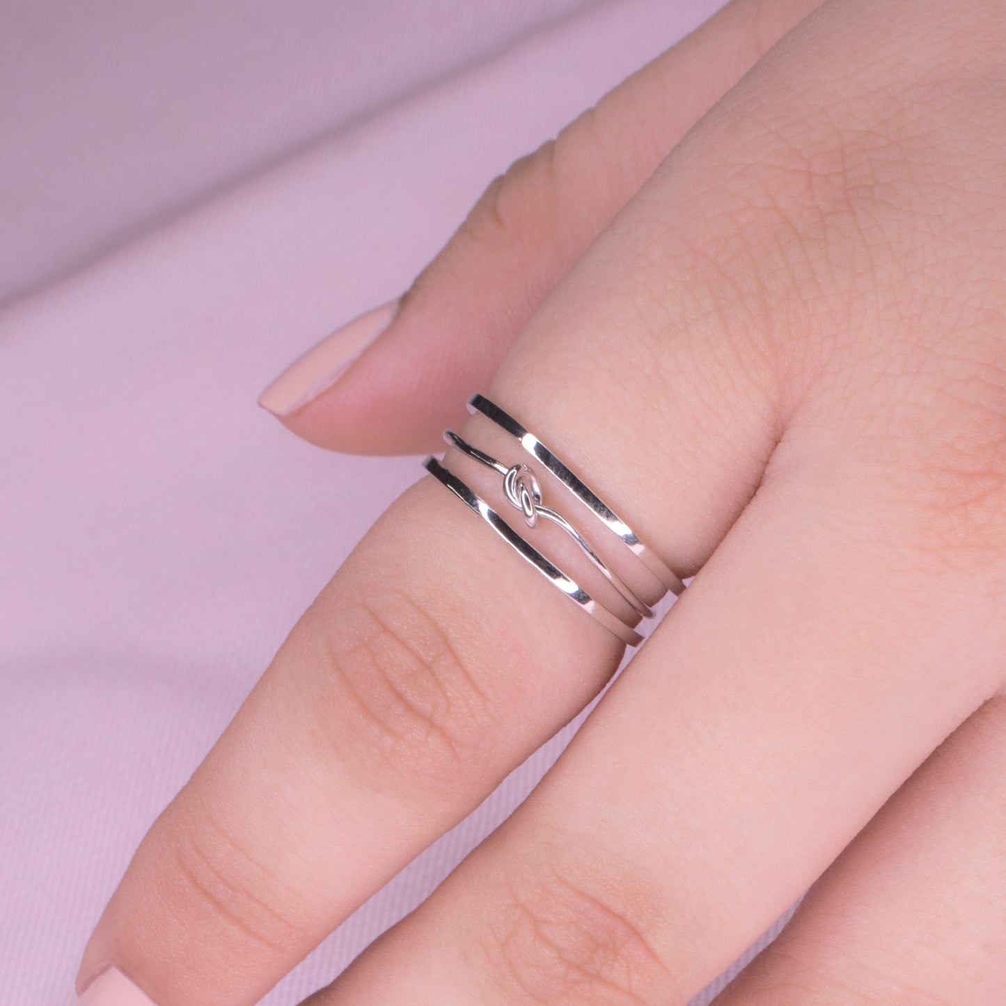 Layered Tie The Knot Ring