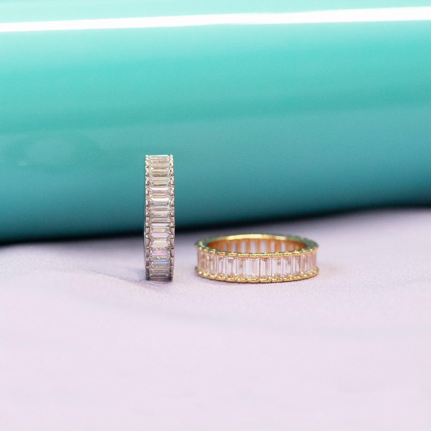 Cubic Band Ring Crystal Ring Rectangle Crystal Ring Eternity Ring Engagement Ring Promise Ring