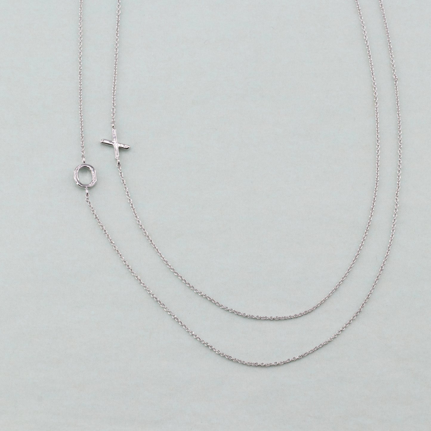 Dainty Sideways Initial Necklace