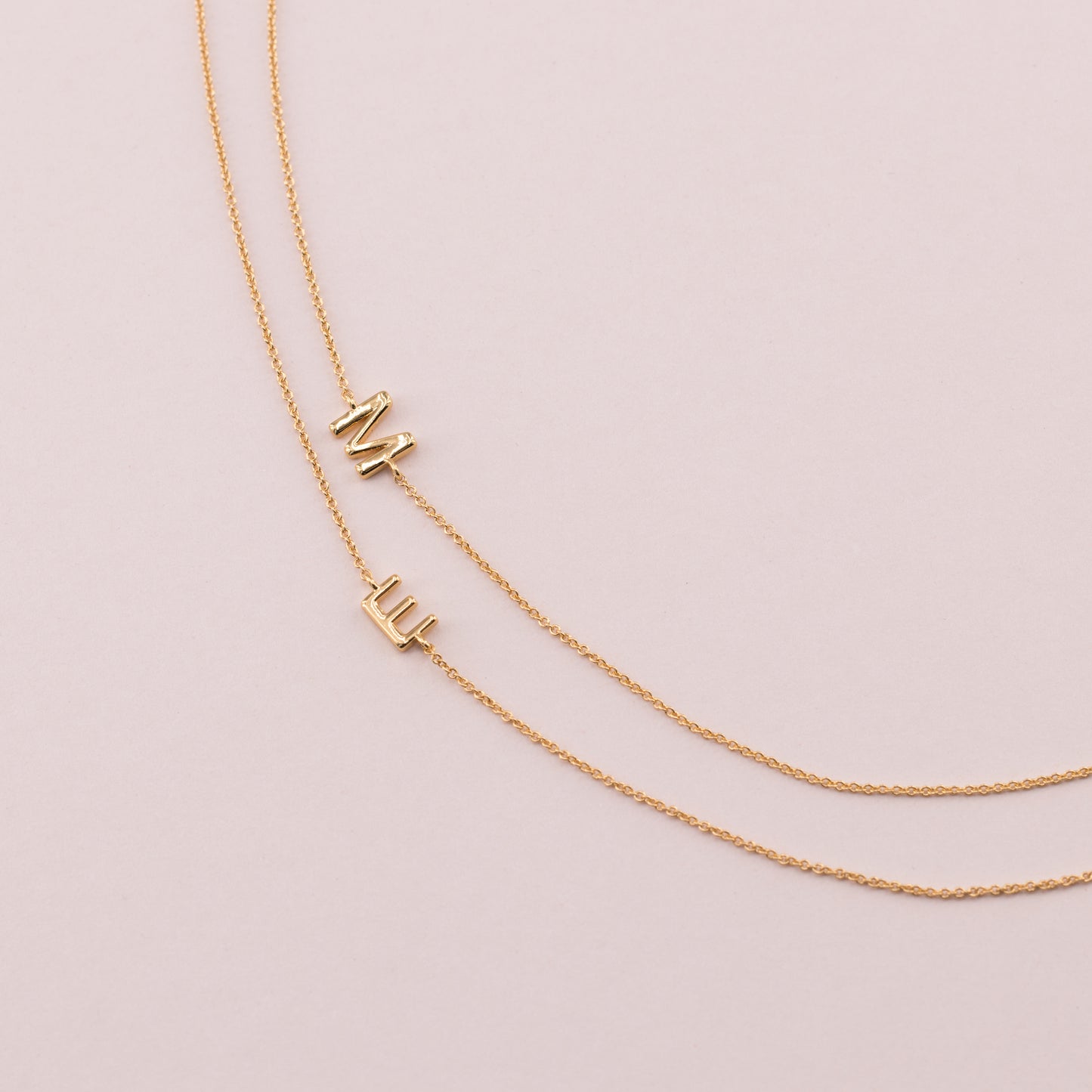 Dainty Sideways Initial Necklace