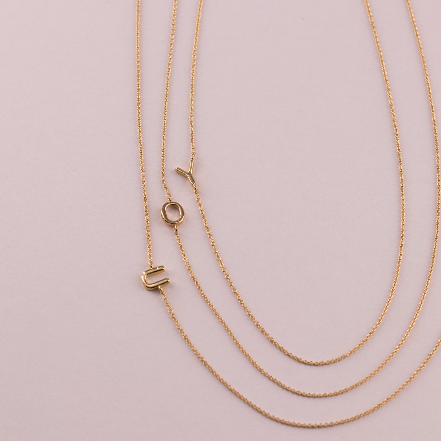 Dainty Sideways Initial Necklace