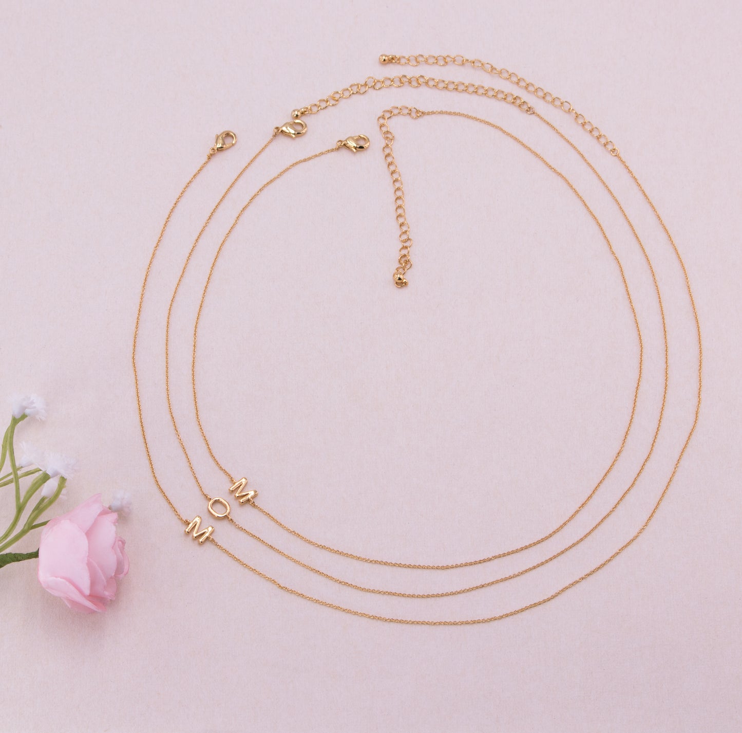 Dainty Sideways Initial Necklace