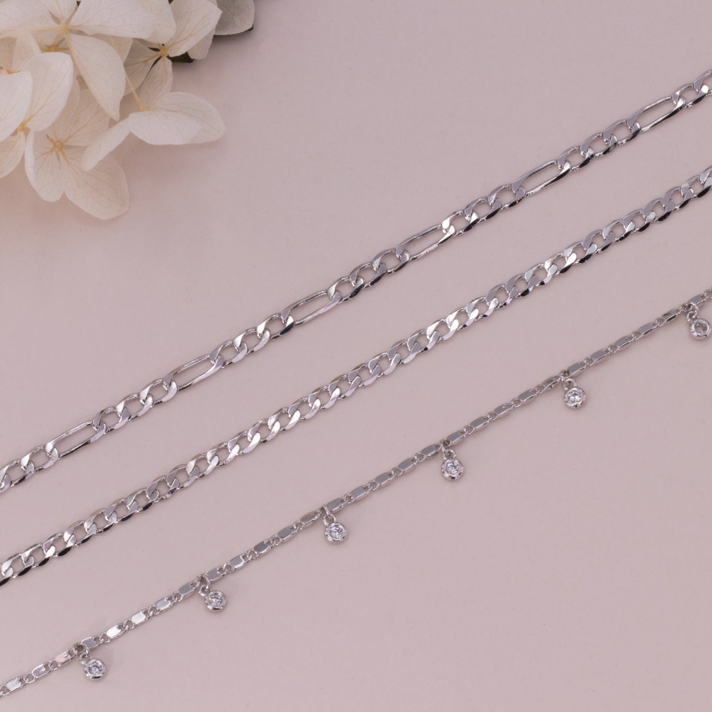 Silver Chain Anklets