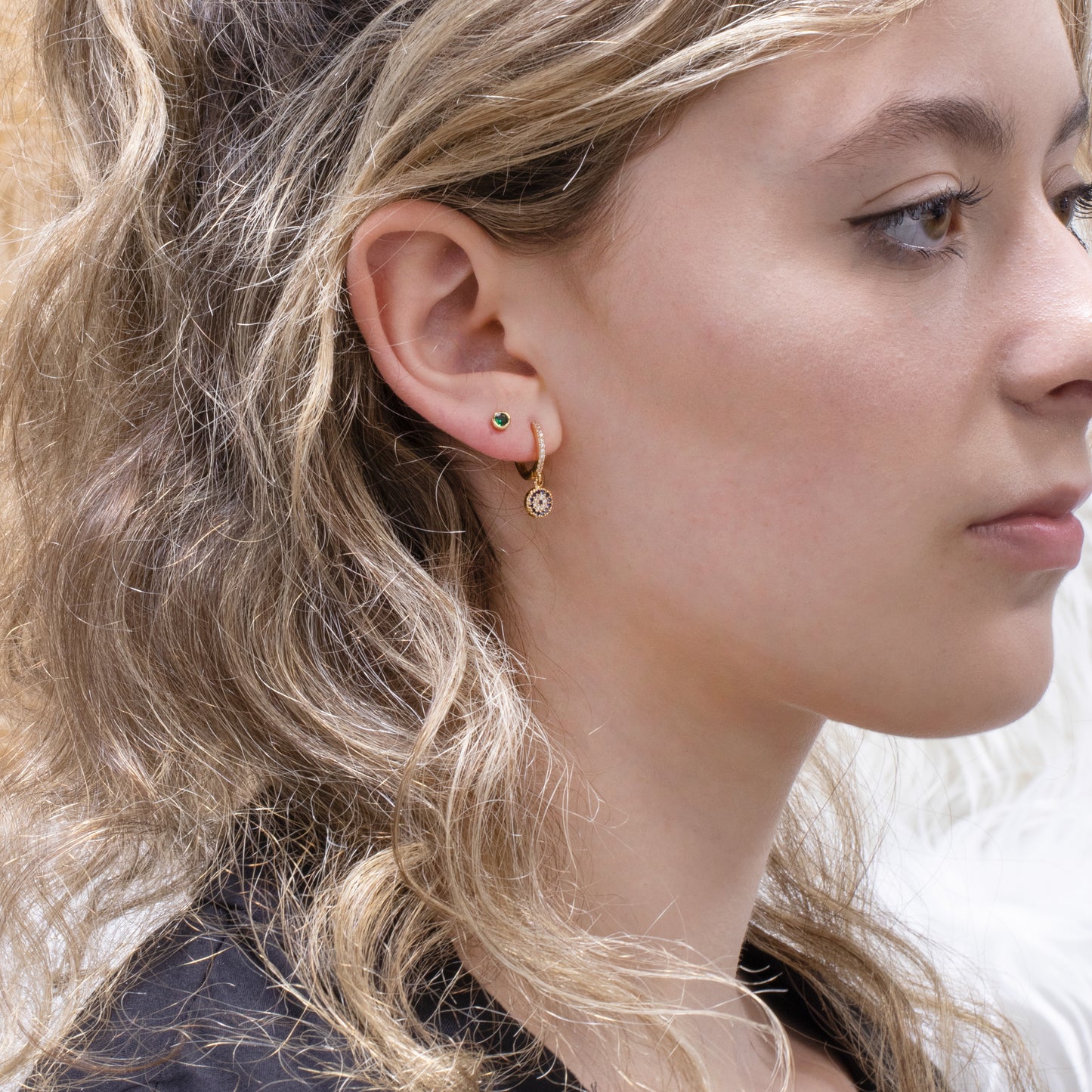 Evil Eye Hammsa Hand Earrings Set