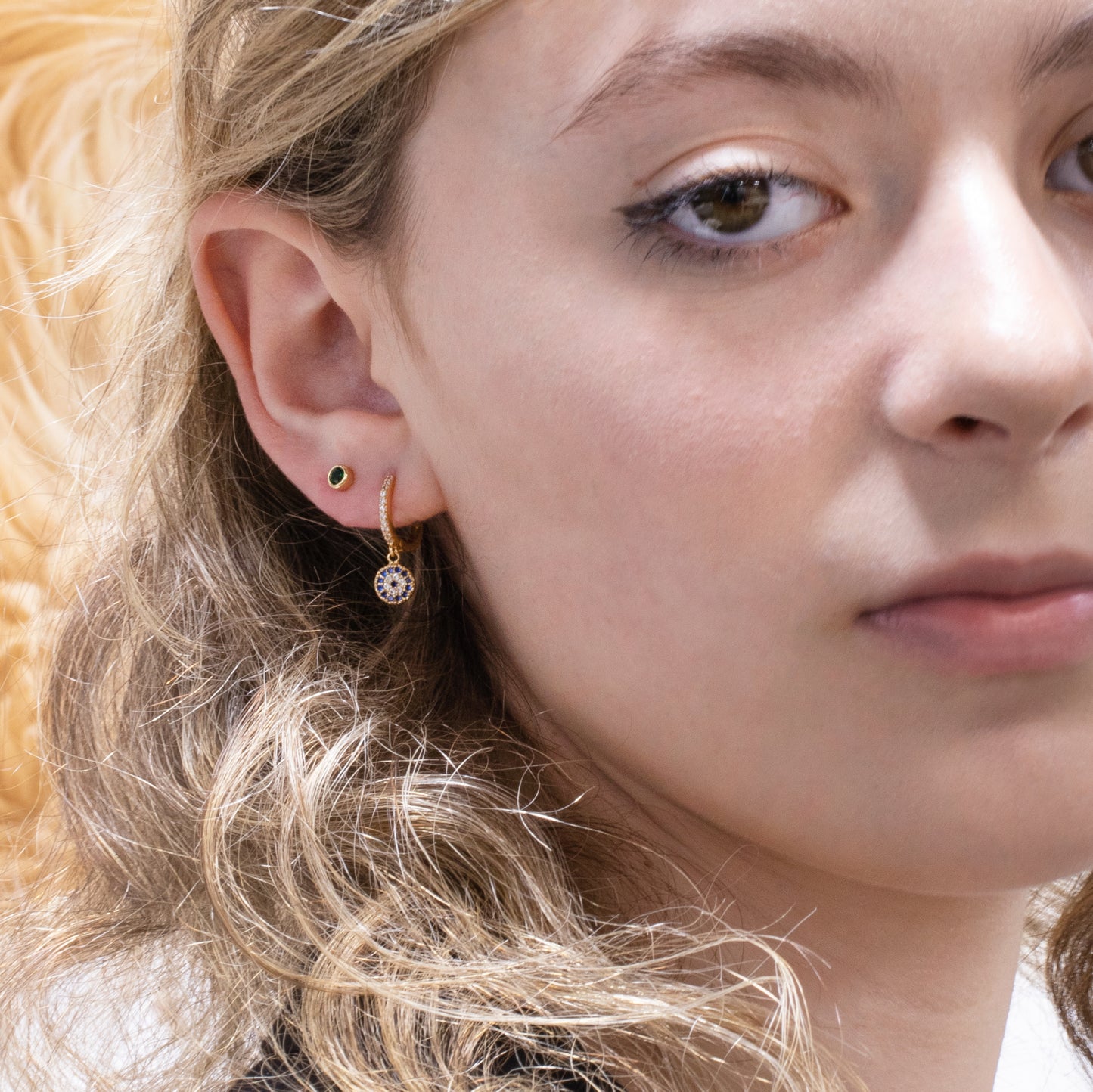 Evil Eye Hammsa Hand Earrings Set