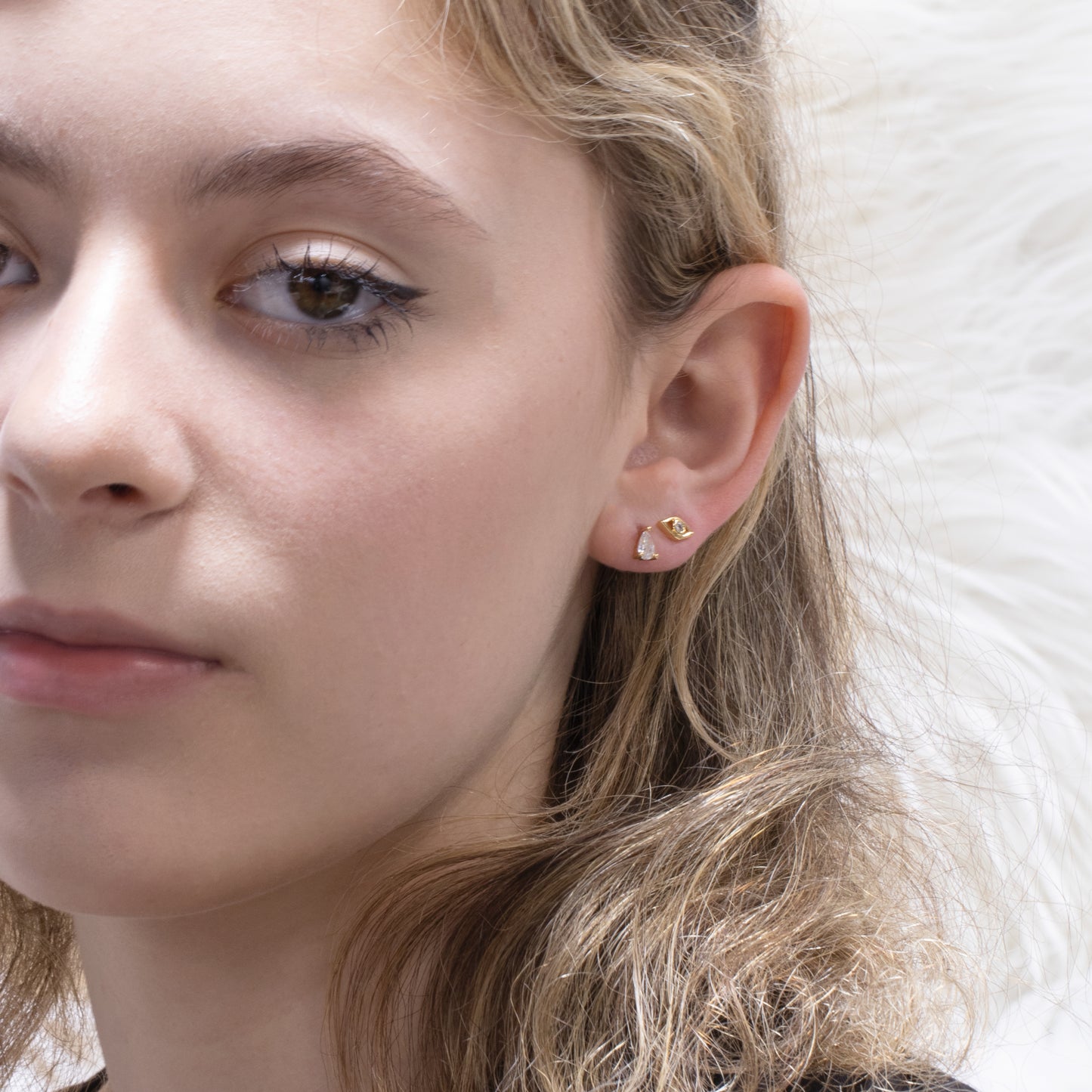 Evil Eye Hammsa Hand Earrings Set