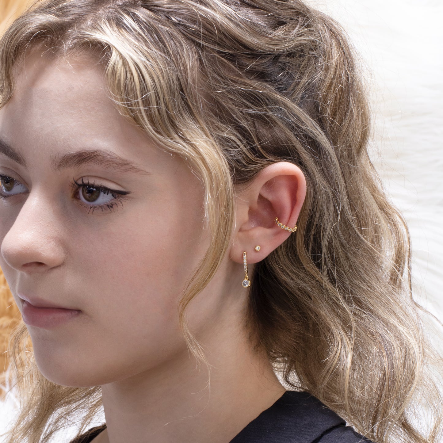 Clear Gem Cluster Ear Party Set