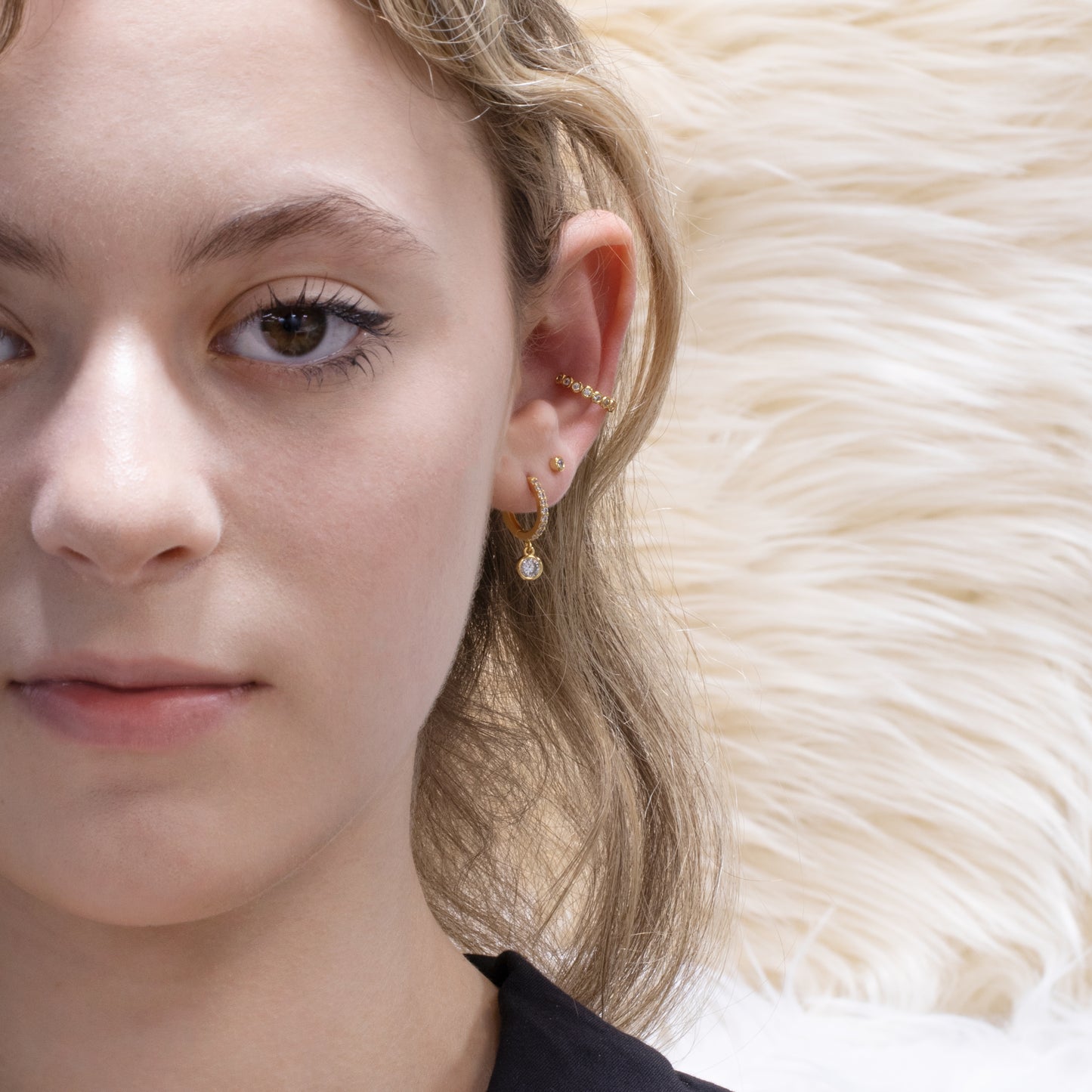Clear Gem Cluster Ear Party Set