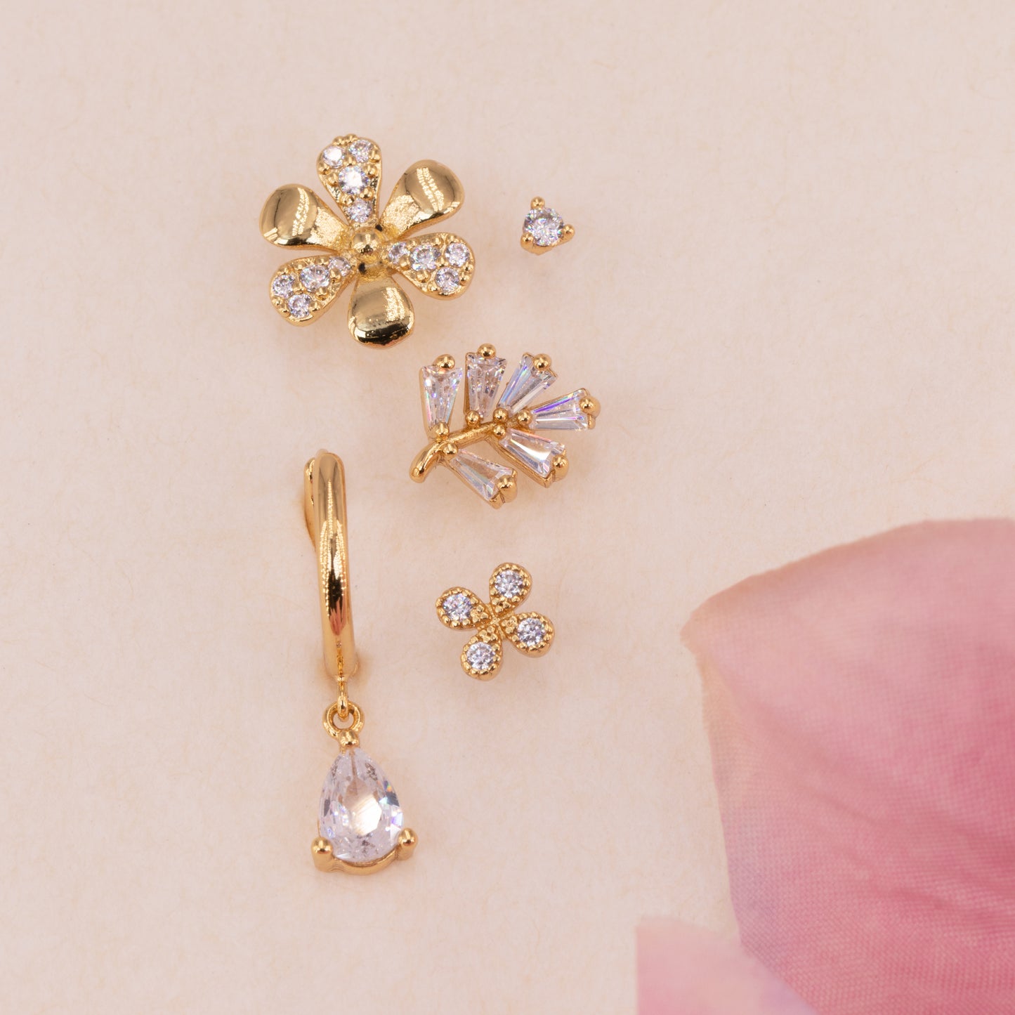 Flower and Leaf Ear Party Set