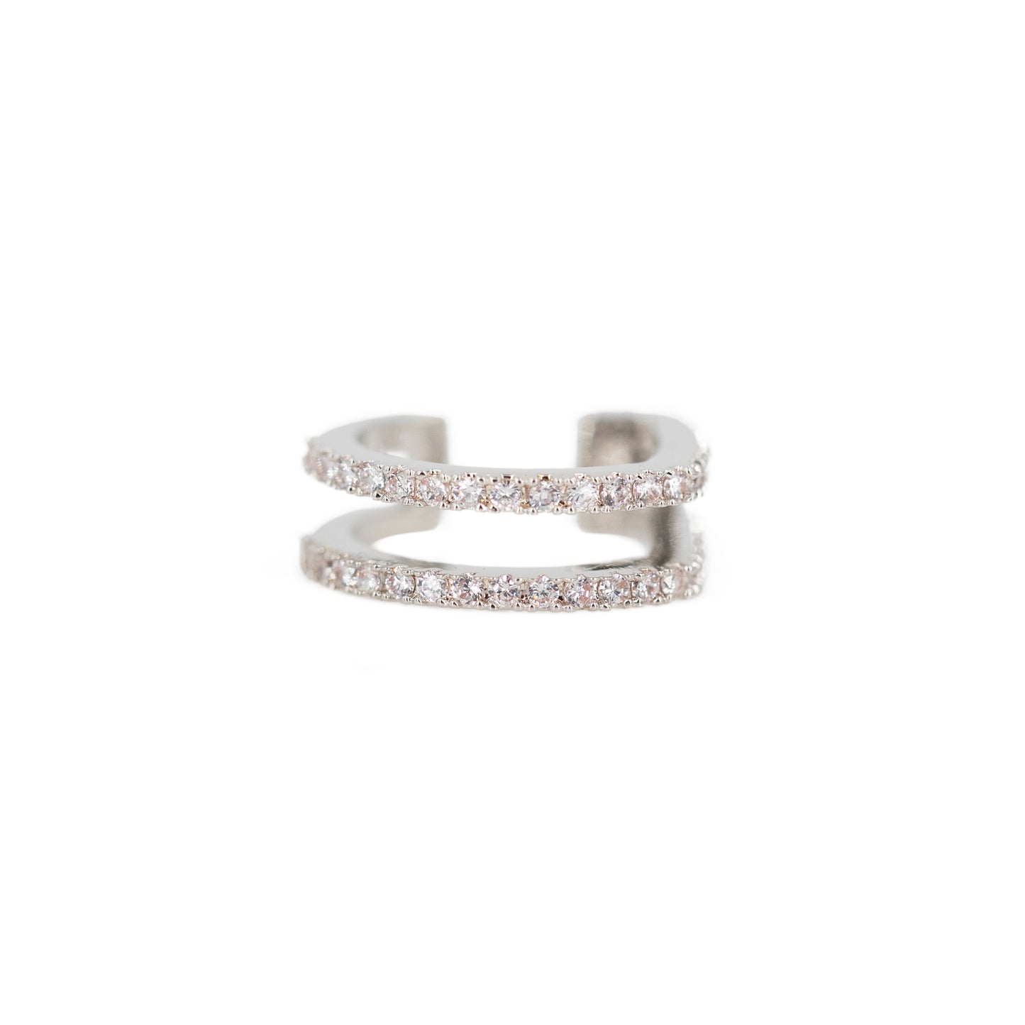 crystal stone ear cuff