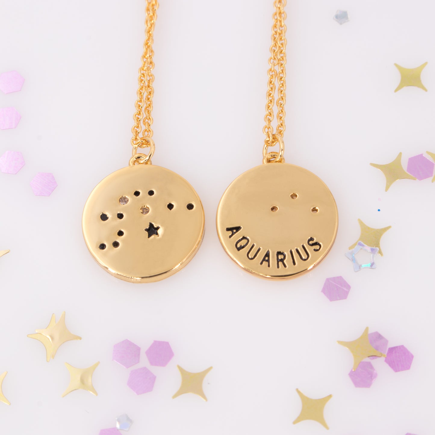 Zodiac Constellation Coin Necklace