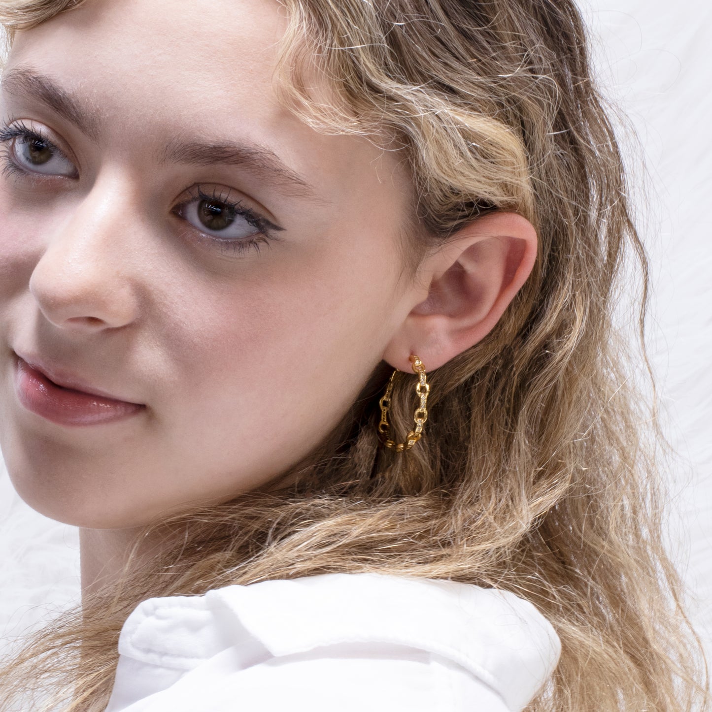 Chain Hoop Earrings Gift