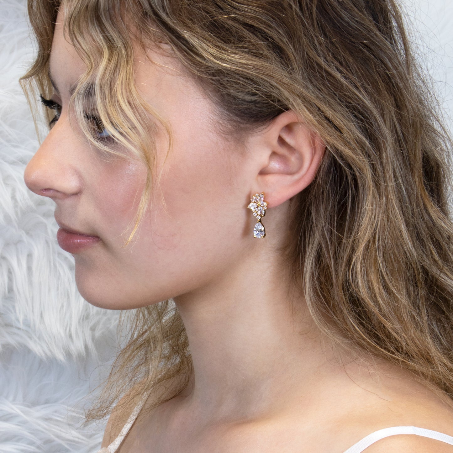 cute dressy diamond earrings gift for girlfriend