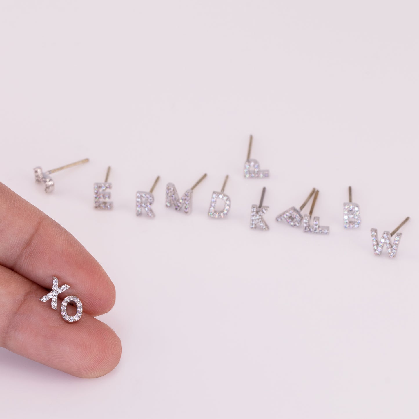 Tiny Initial Stud Earrings