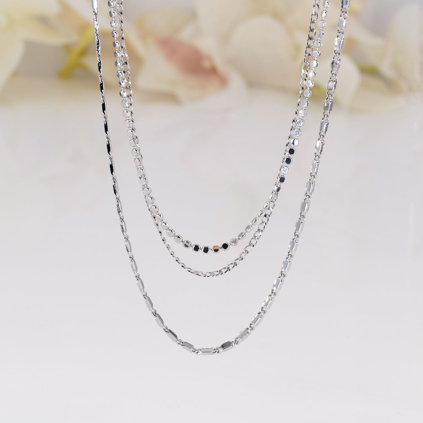 Ball Chain Layered Necklaces Set