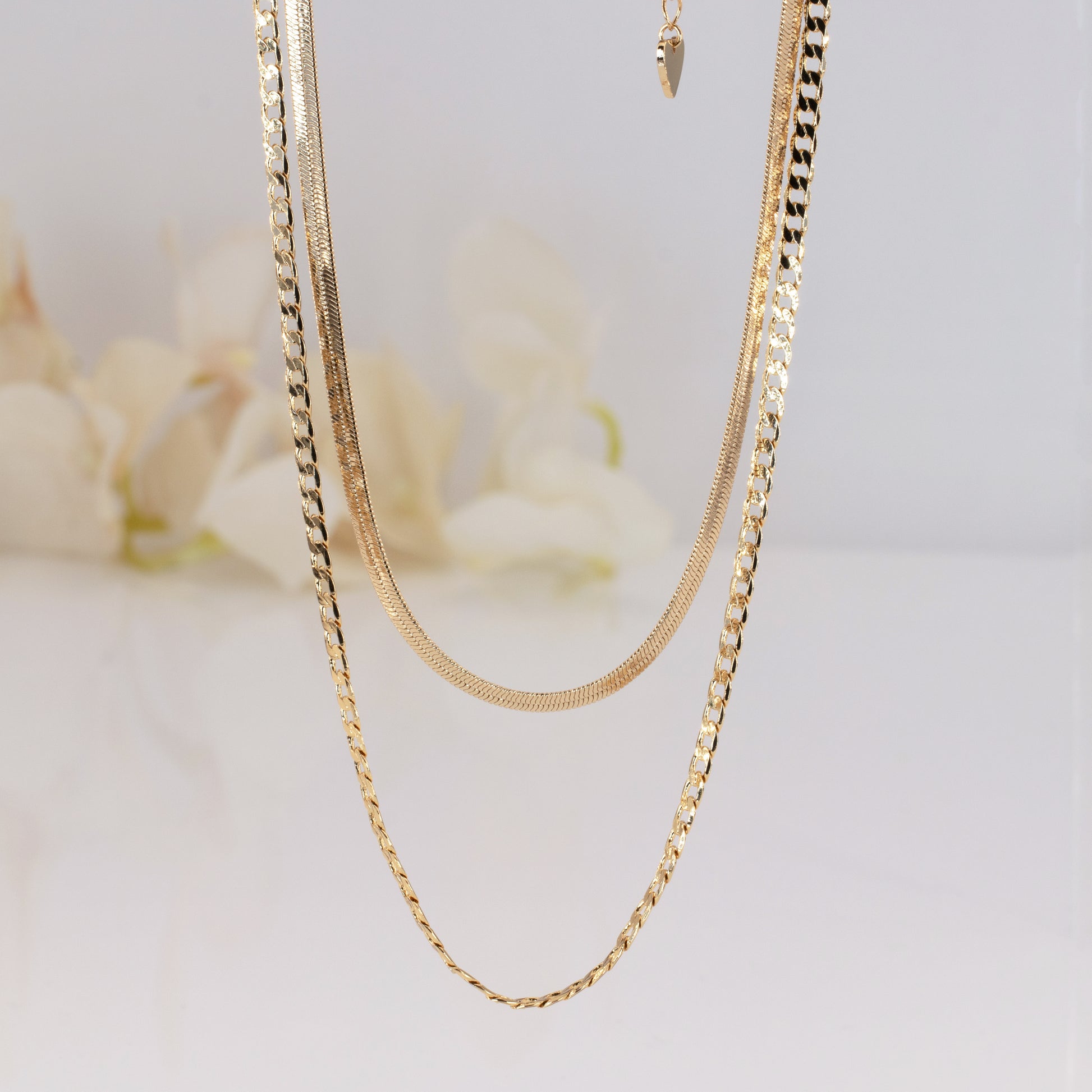 Hoisy Layered Chain Necklace, Necklace Chains for Pendants Snake Chain  Necklaces Fashion Jewelry for Women and Girls