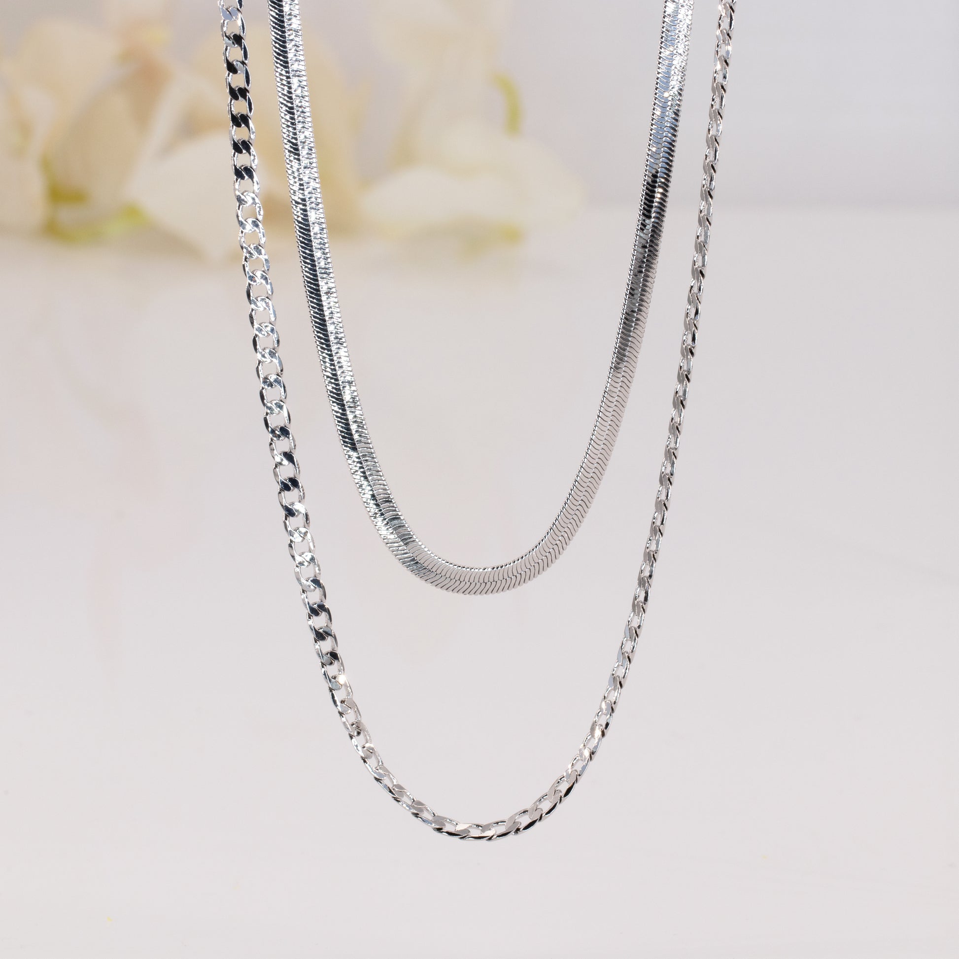 Hoisy Layered Chain Necklace, Necklace Chains for Pendants Snake Chain  Necklaces Fashion Jewelry for Women and Girls