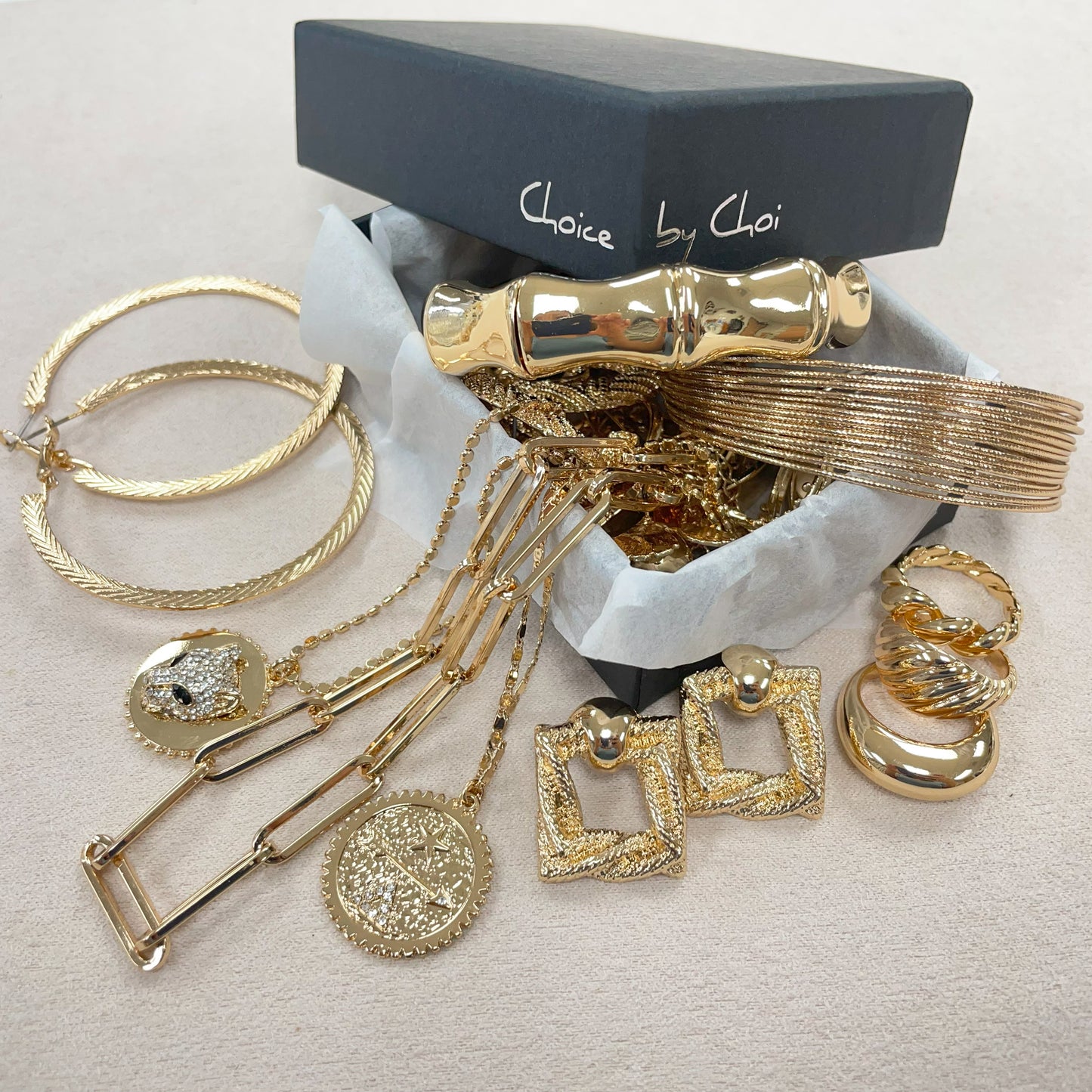 Mystery Jewelry Box 15 Gold Silver, Chunky Dainty Mixed