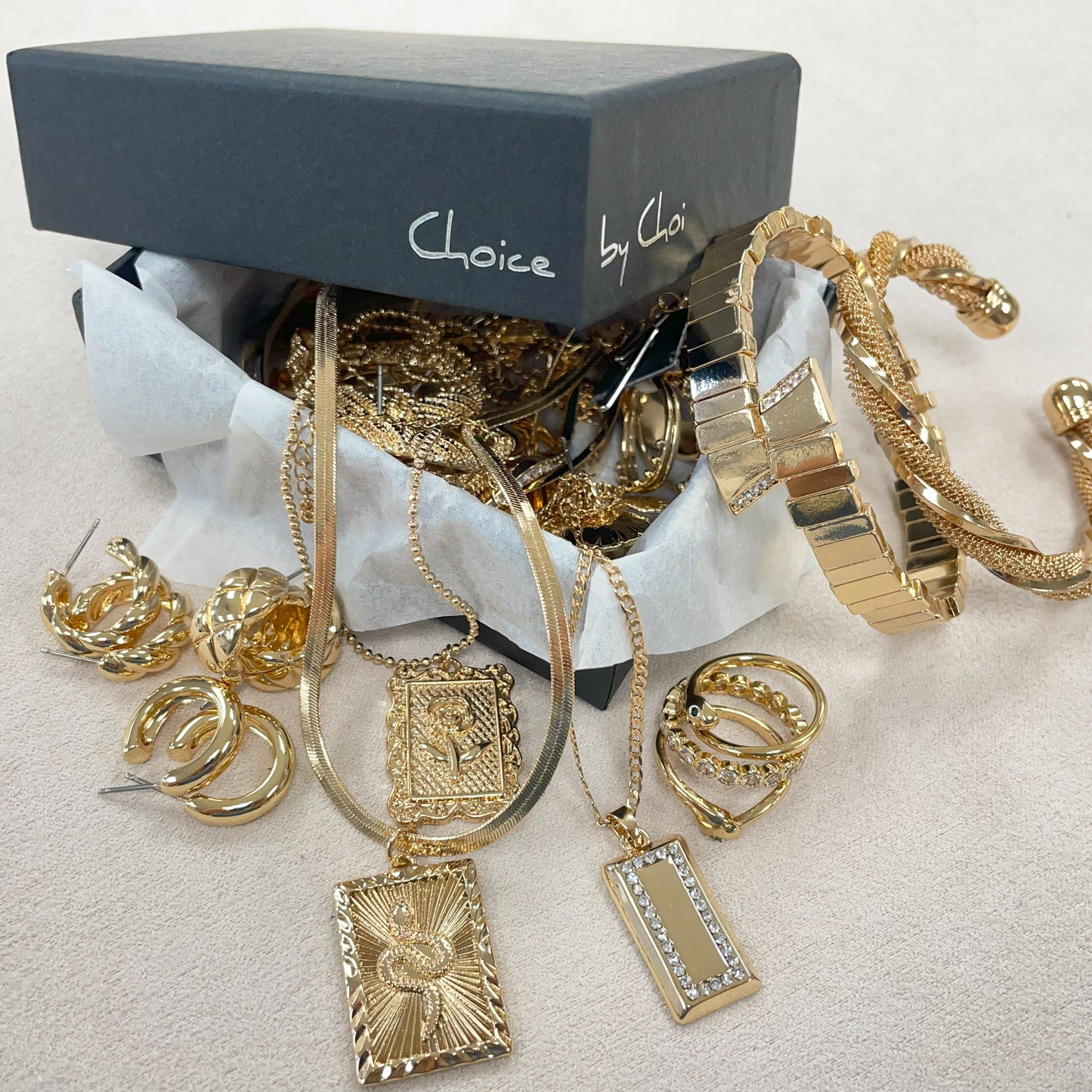 Mystery Jewelry Box 15 Gold Silver, Chunky Dainty Mixed
